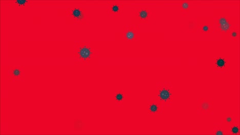 4k loopable abstract coronavirus, bacteria model animation