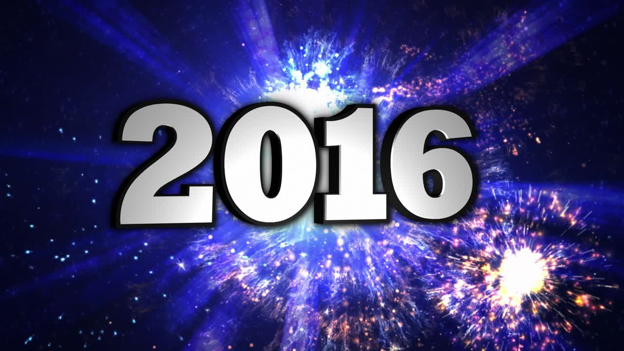 2016, New Year, Disco Dance Tunnel, In / Out, Rotation, Text, Loop, 4k