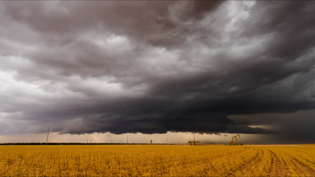 Stormy Weather over a Wheat Field