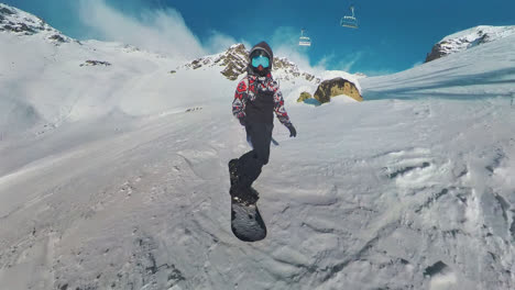 Vista-Frontal-Del-Snowboard-Freeride