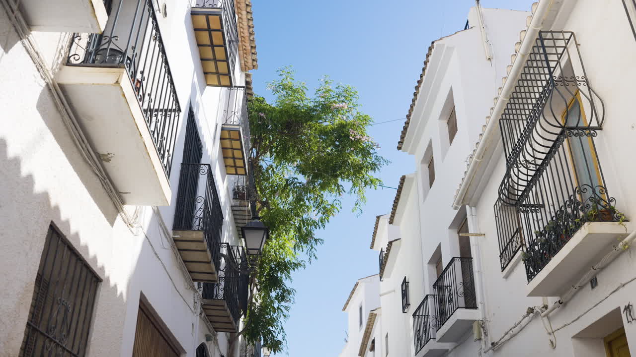 Whitewashed Spanish Town Alley