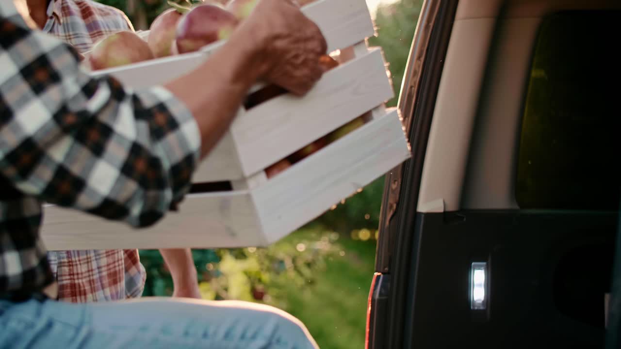 작업 중인 두 명의 농부들의 휴대용 비디오 쇼