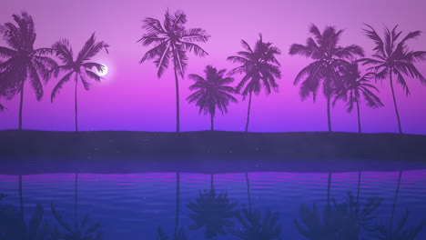 Panoramic-view-of-tropical-landscape-with-palm-trees-and-sunset-20