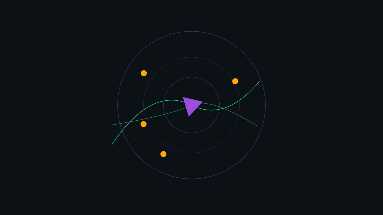 Abstract Motion Graphics Animation with Geometric Shapes and Sine Waves