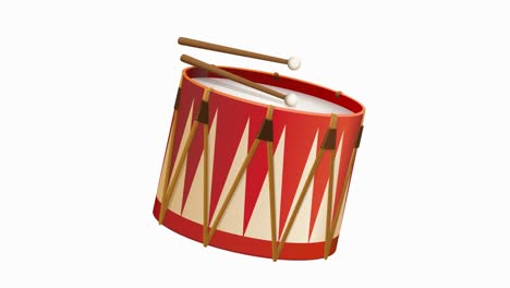 a cartoon loop of a drum roll on a white background