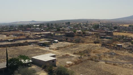 Toma-Aérea-De-La-Comunidad-Rural-De-La-Casca,-En-Irapuato,-Guanajuato,-México