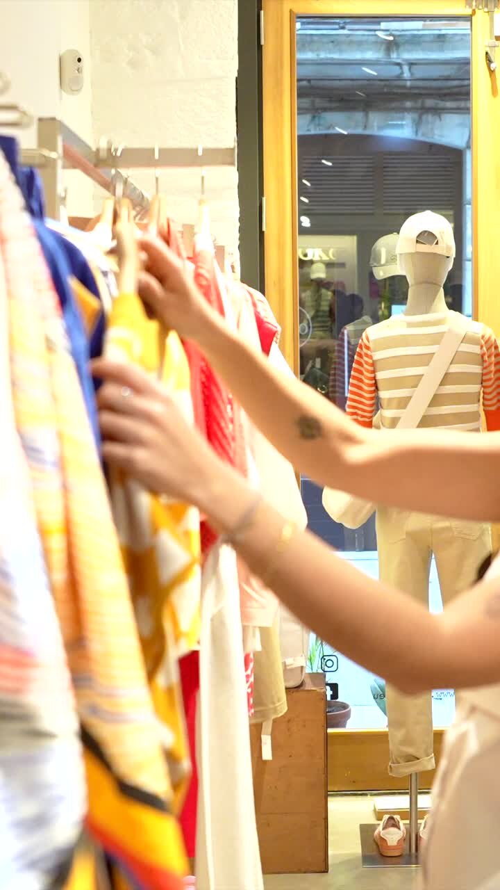 Woman shopping for clothing