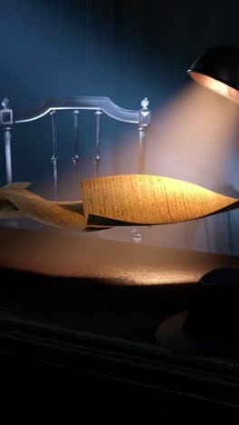 escenario de estudio misterioso