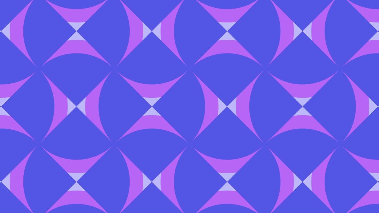 Seamless loop motion graphic animation in vintage flat style. Retro mosaic with geometric animated tiles in bright neon color palette