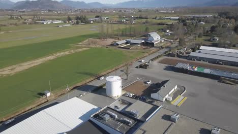 4k drone shot of berry farm