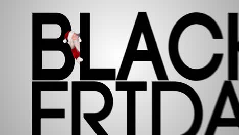 santa peeping on black friday logo