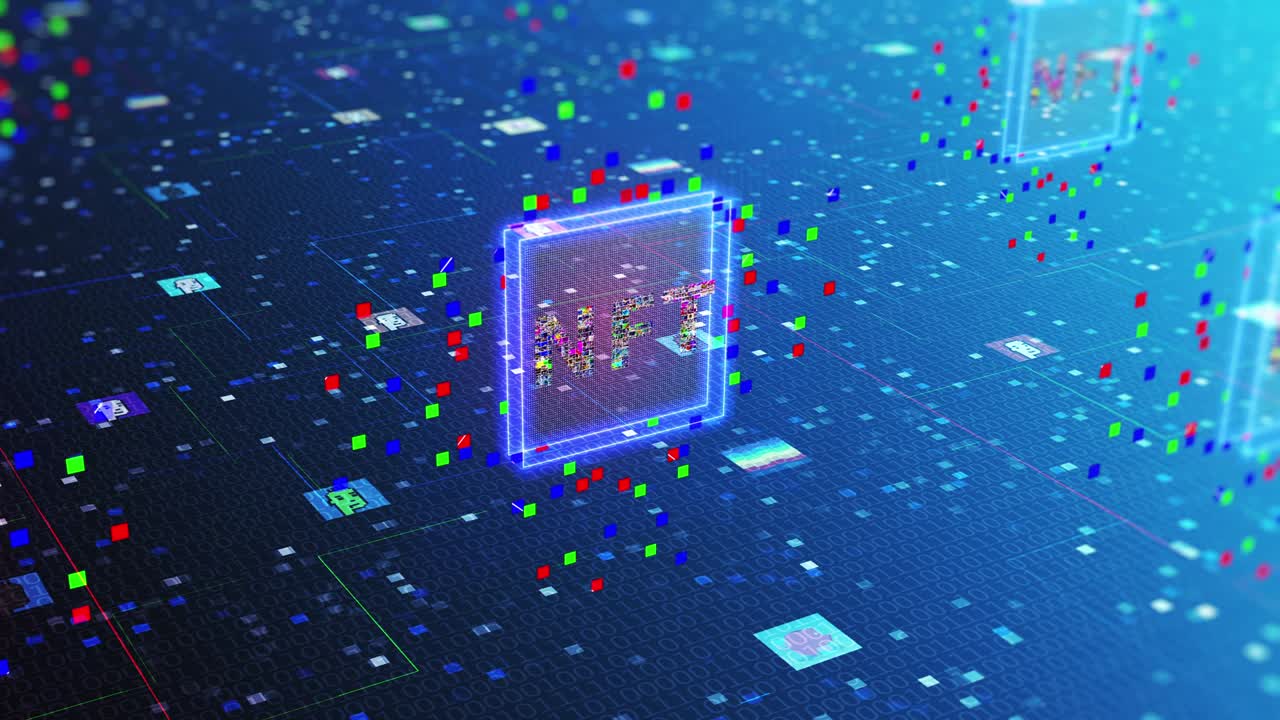 NFT crypto art minting concept