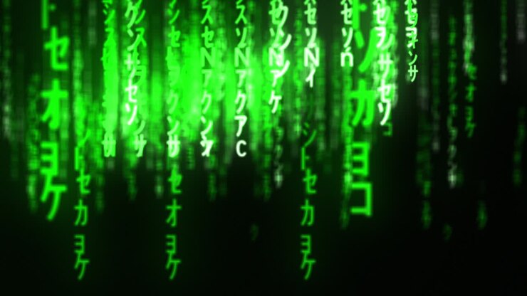 BlockChain Matrix - Binary Code Zoom Particle Playground