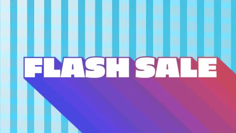 Flash-Sale-Grafik-Auf-Blau-Gestreiftem-Hintergrund