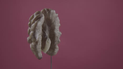 nuez girando con bucle en la pantalla de fucsia para la llave de croma