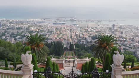 scenic view of bahai gardens in haifa, israel