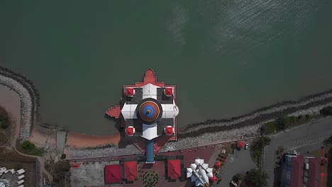 4k footage of malacca floating mosque