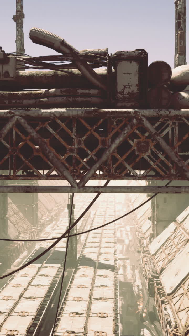 Urban decay reveals forgotten infrastructure in a deserted industrial zone