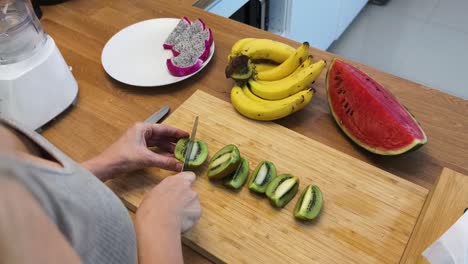 preparing fresh fruit