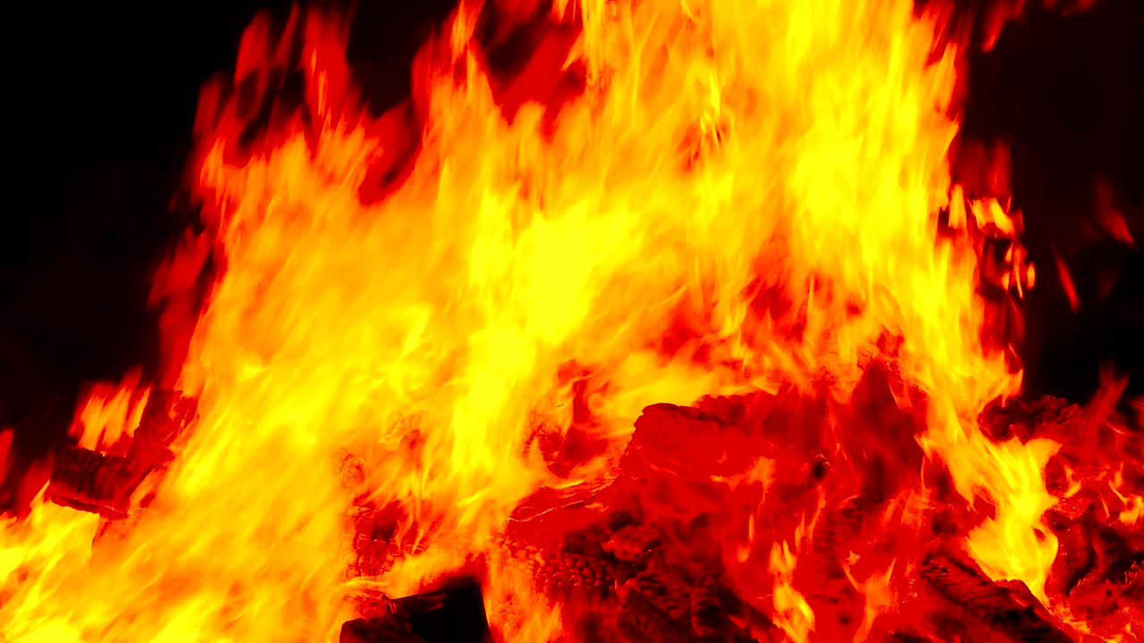 불꽃의 세부 사항. 확대해 보세요.