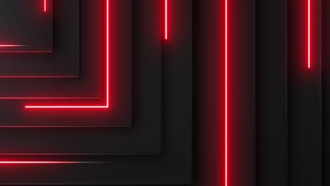 abstract geometric background with red neon lines