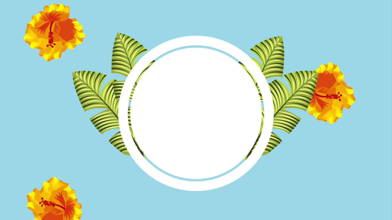 plantilla de verano tropical