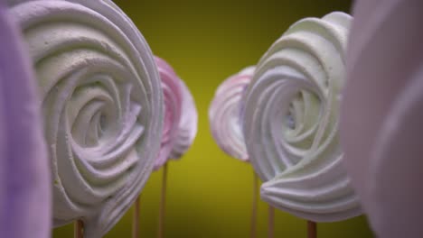 colorful meringue lollipops