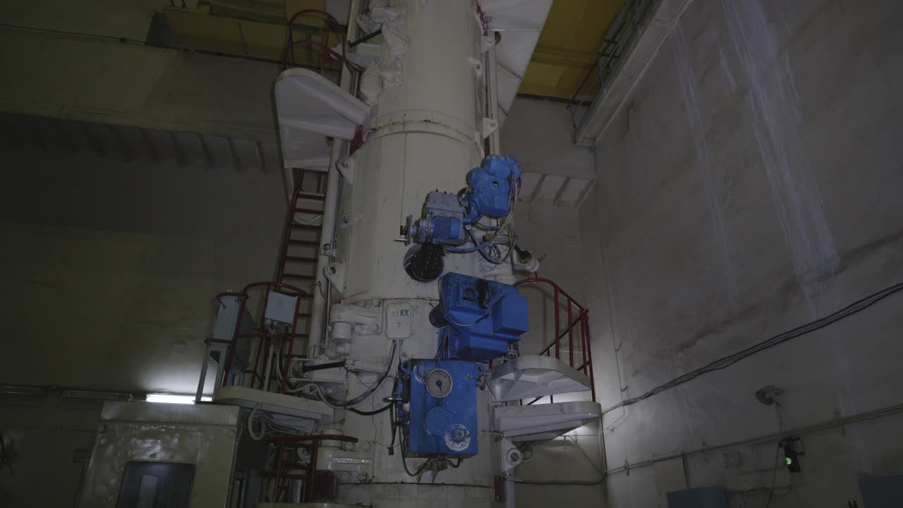 Equipment Within Reactor Block 3 Inside The Chernobyl Nuclear Power Plant Zone of Alienation In Ukraine. - tilt up shot