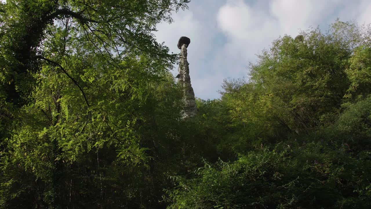 구역의 피라미드의 가지를 통해 가까이