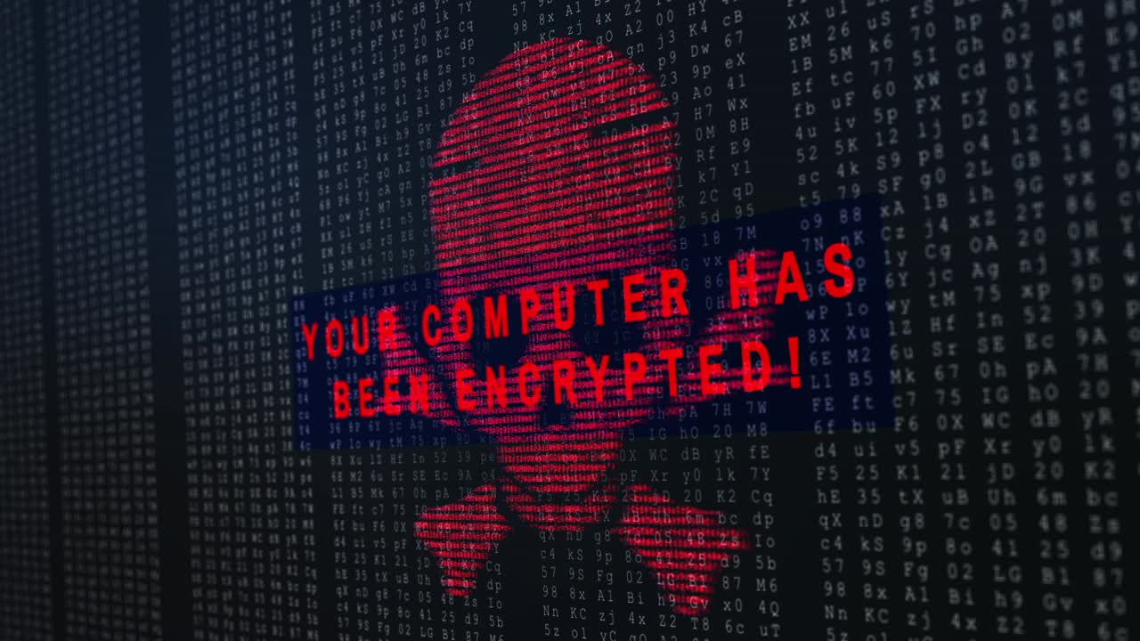 4k dark space internet security program code security interface loop animation cyber technology data