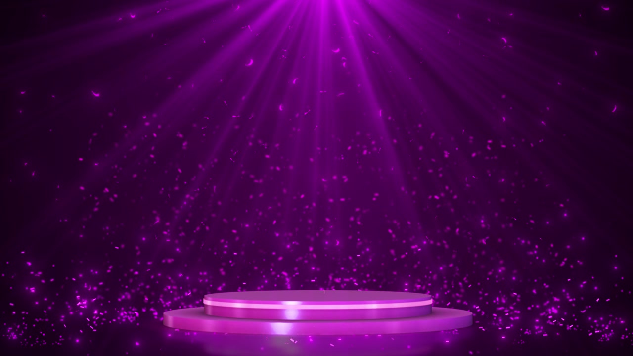 Sfondo di tunnel HUD circolare al neon con anelli blu e magenta, segni di interfaccia luminosi e profondo.