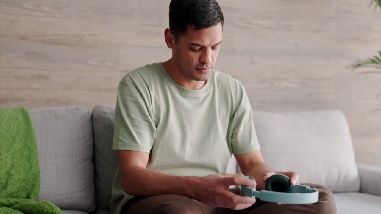 젊은이, 음악 헤드폰