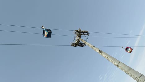 teleférico del tranvía aéreo que conecta el pico oufella y la ciudad de agadir en marruecos, con vistas panorámicas a la playa-3