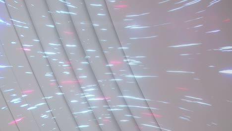 animación de rastros de luz sobre círculos blancos
