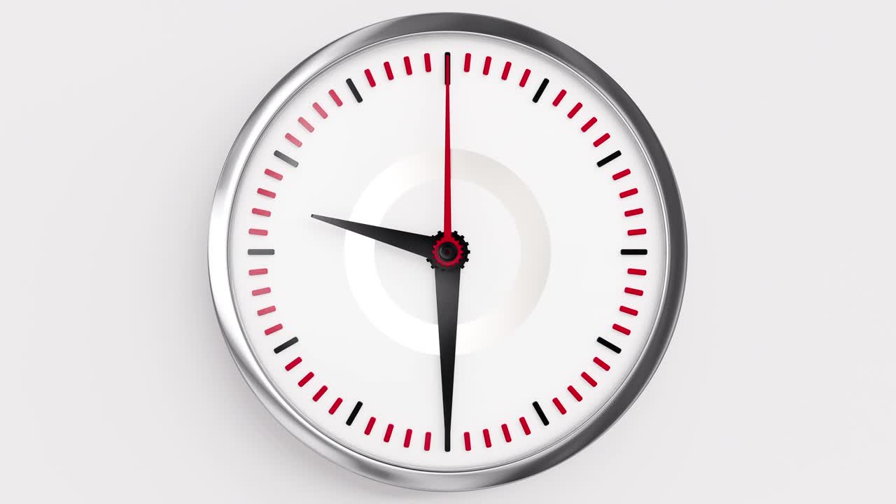 el reloj de metal transcurre el tiempo.