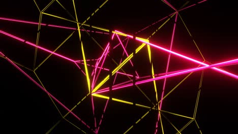 la abstracción de bucle vj de líneas de colores de neón intermitentes.