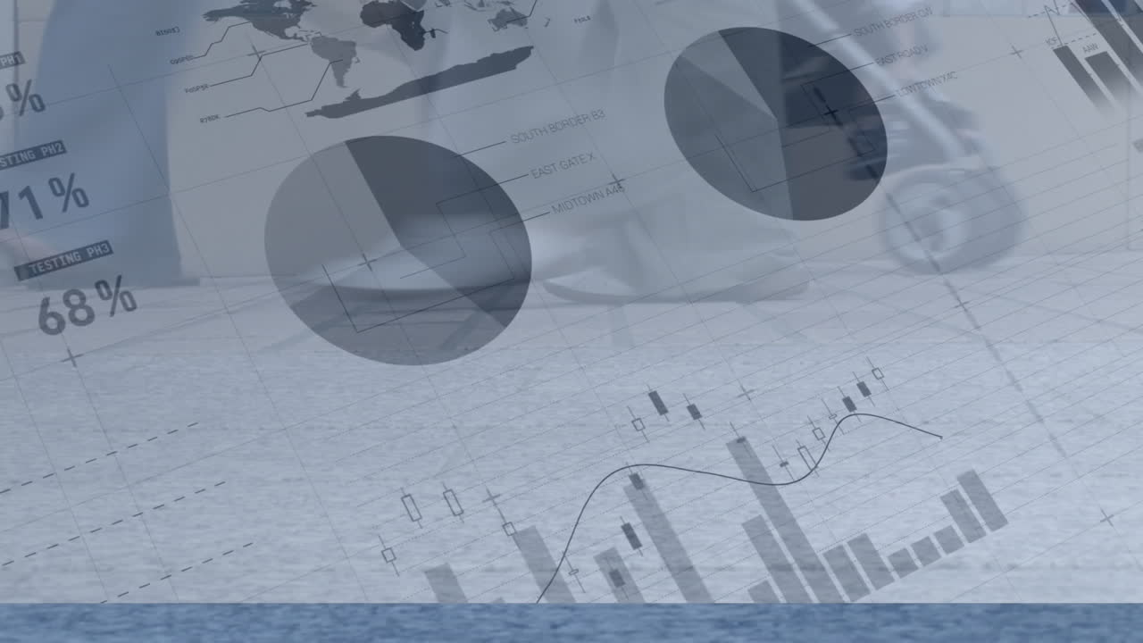 거리를  ⁇ 고 있는 다양한 사람들을 대상으로 금융 데이터 처리의 애니메이션