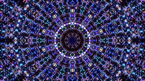 abstract kaleidoscope shining beautiful red blue line smooth motion with shining light motion