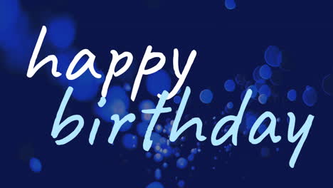feliz cumpleaños sobre fondo azul