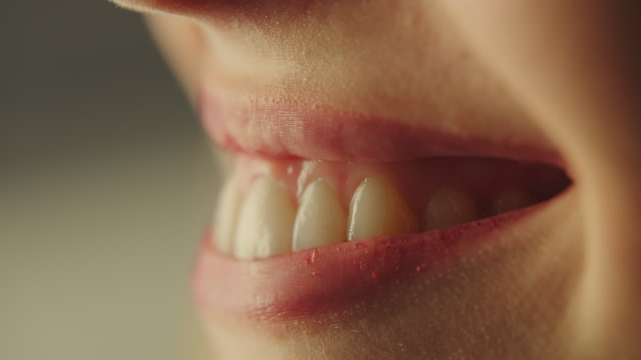 Young woman smiling happily