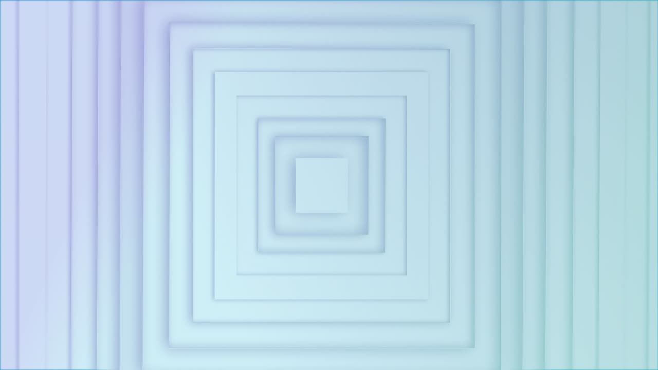 Animation of 3d squares pattern moving on seamless loop on white background