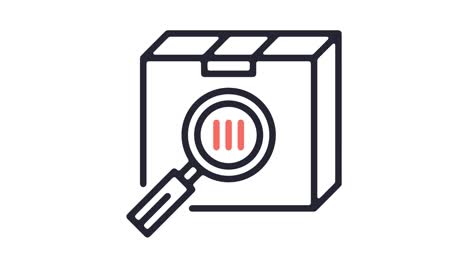 shipment management line icon animation with alpha