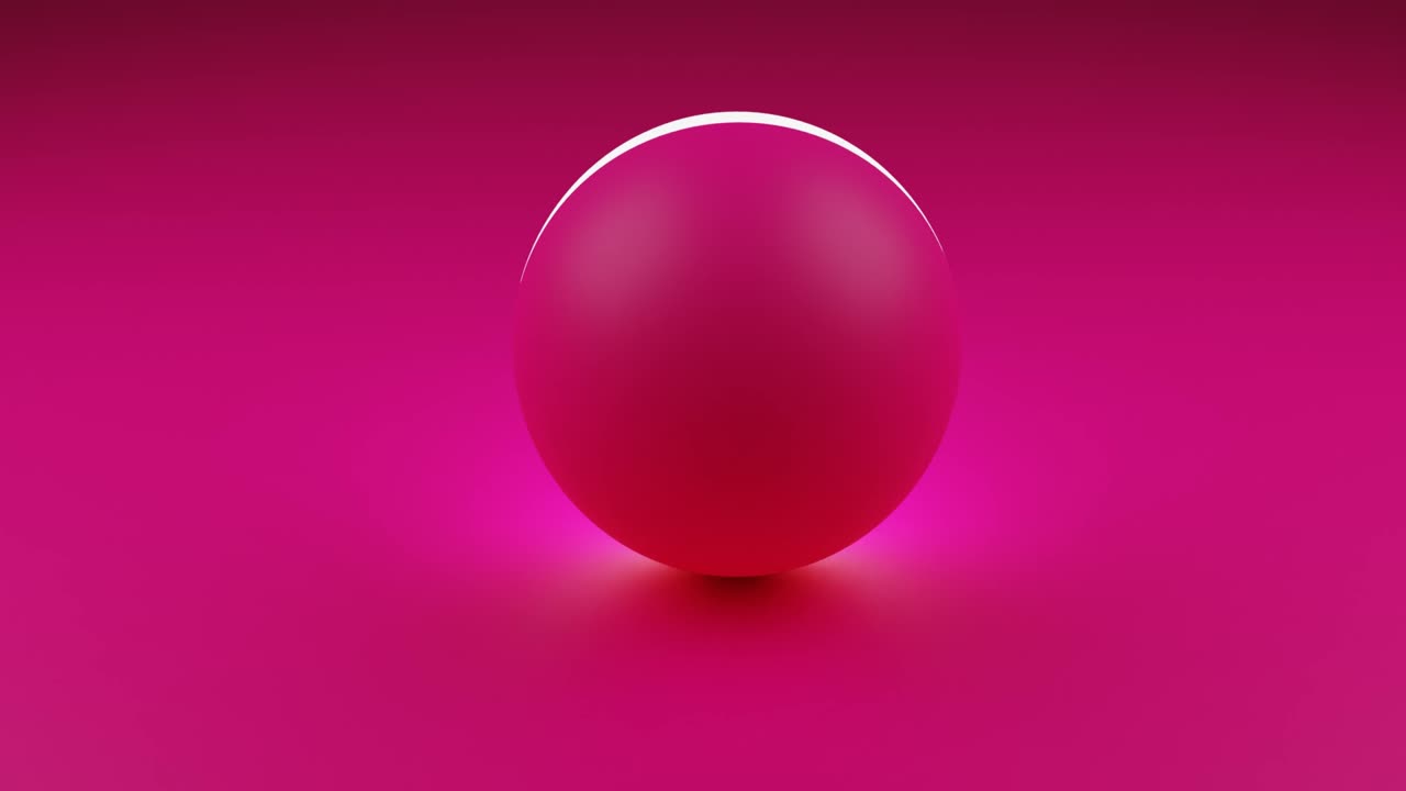 fondo rosa caliente con esfera de emisión de luz blanca