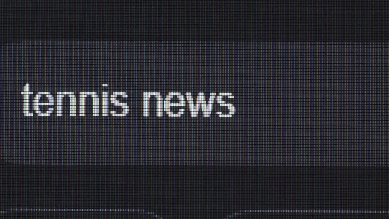 Tennis News on a Computer Screen
