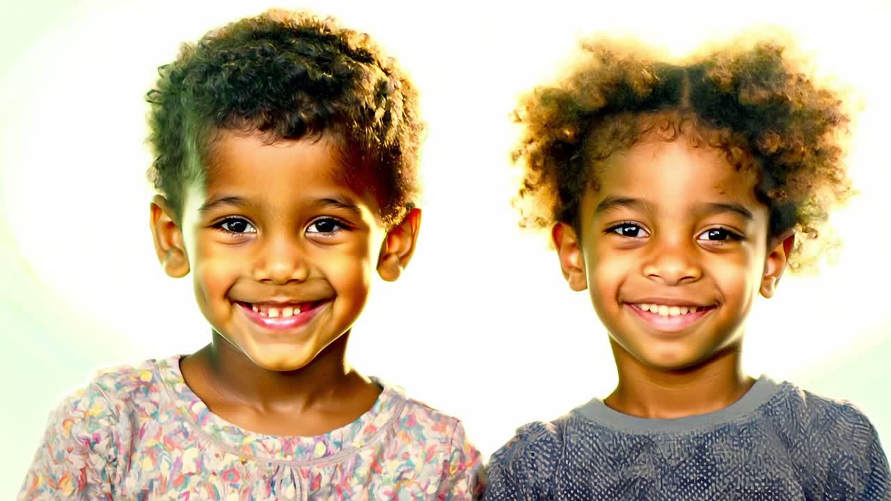 Due adorabili bambine che sorridono alla macchina fotografica