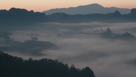 misty sunrise mountain valley