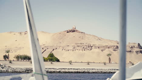 tombs of nobles mountain in aswan, egypt