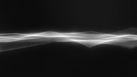 4k digital wireframe streak moving abstract background seamless loop - black and white