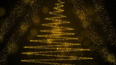 christmas tree from bokeh particles holidays and christmas background seamles loopable animation