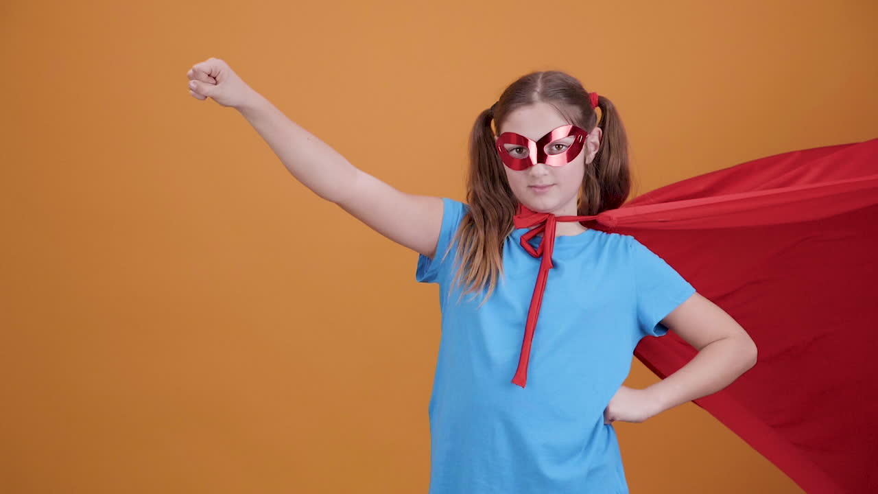 Girl in Superhero Costume